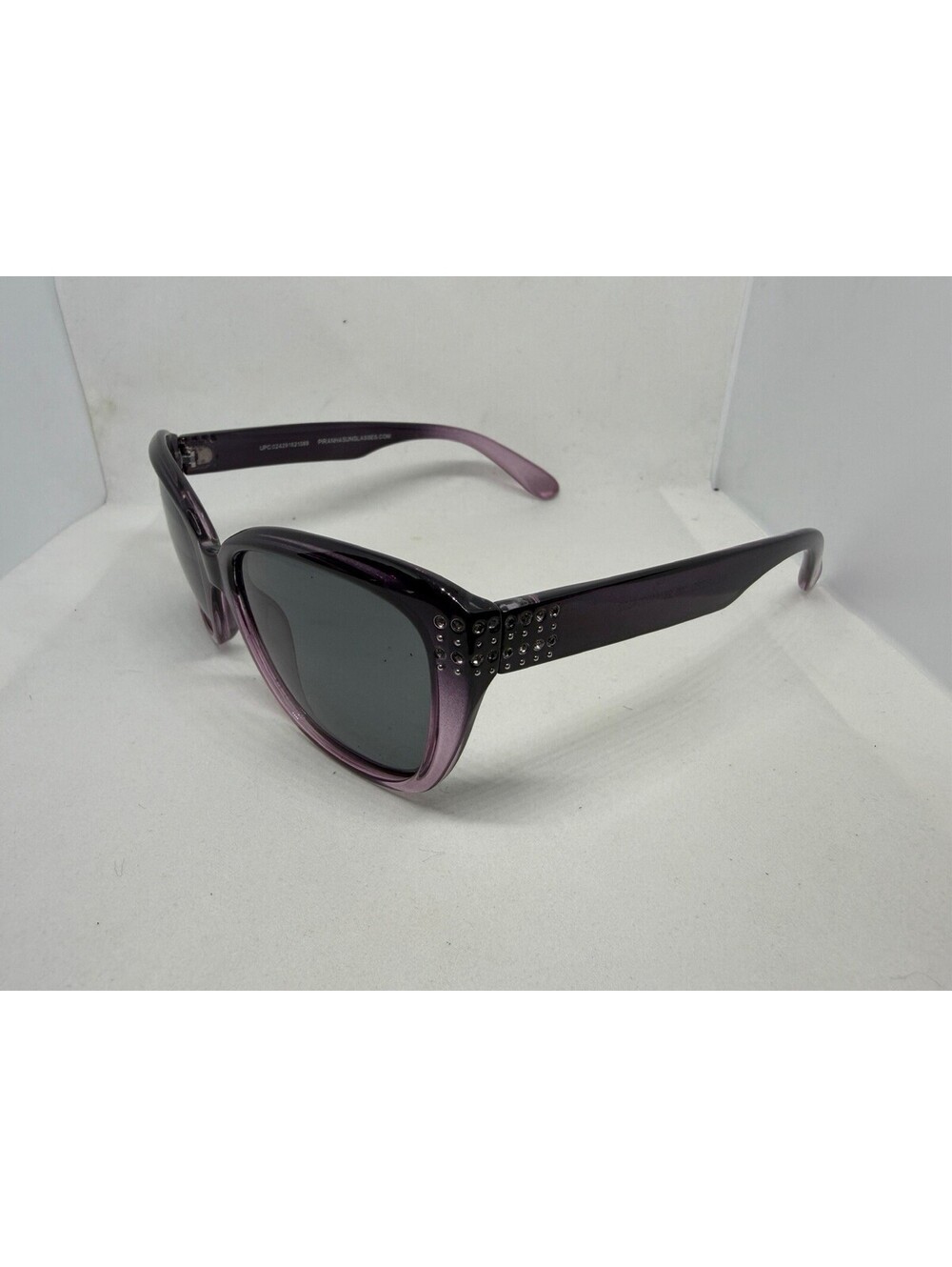 Piranha Womens Polarized Sunglasses Rhinestones Cat Eye Purple Style # 62108